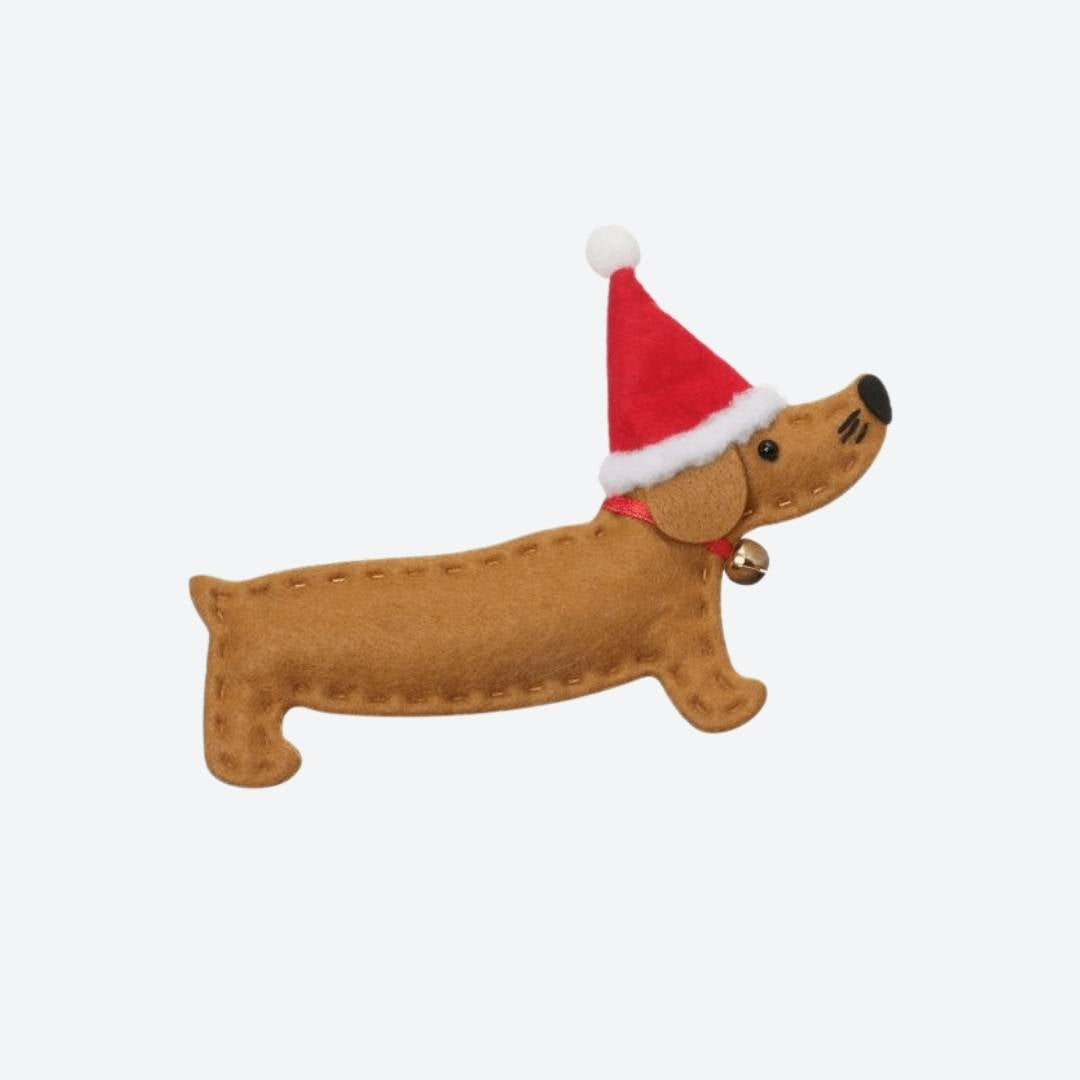 dachshund dog christmas ornament