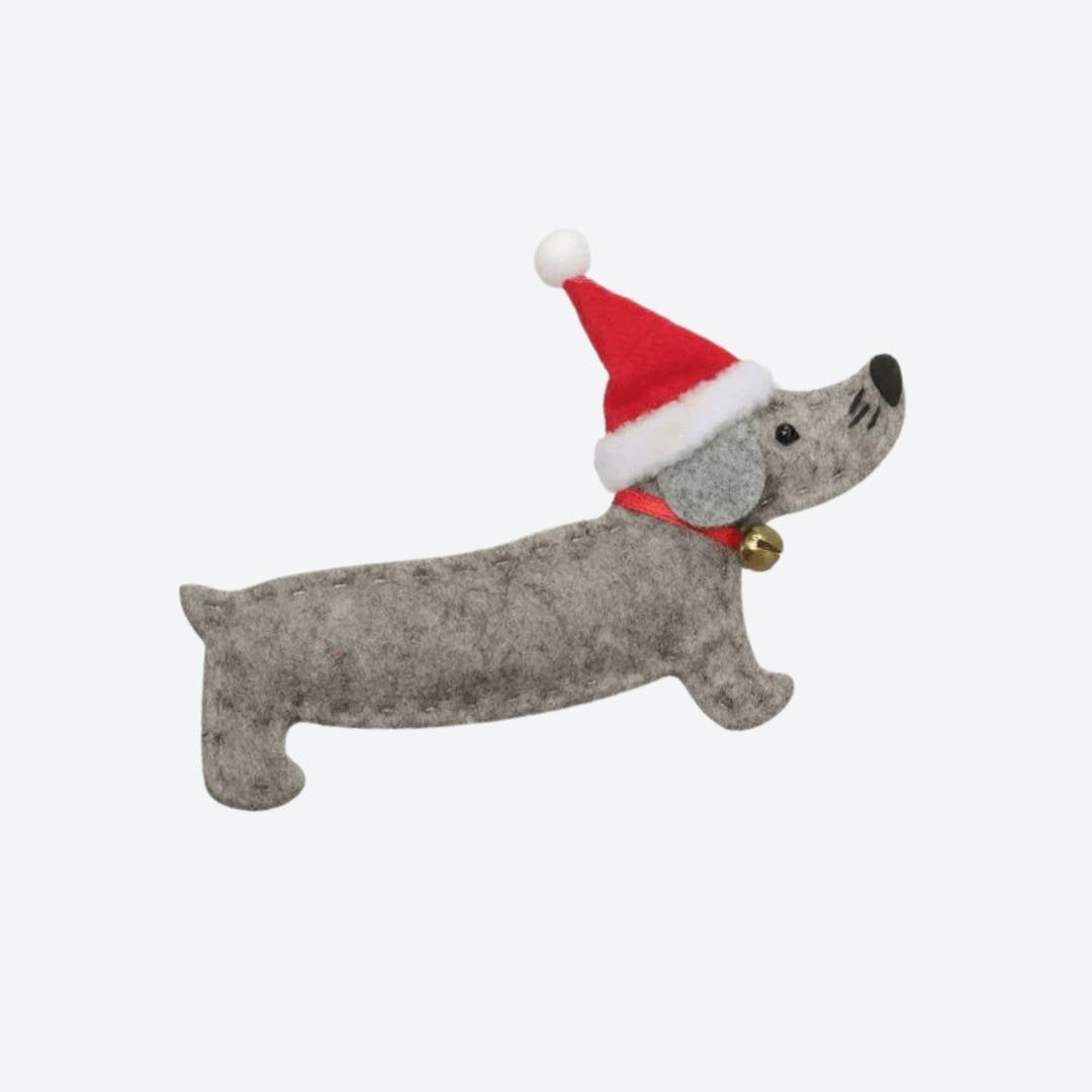 dachshund dog christmas ornament