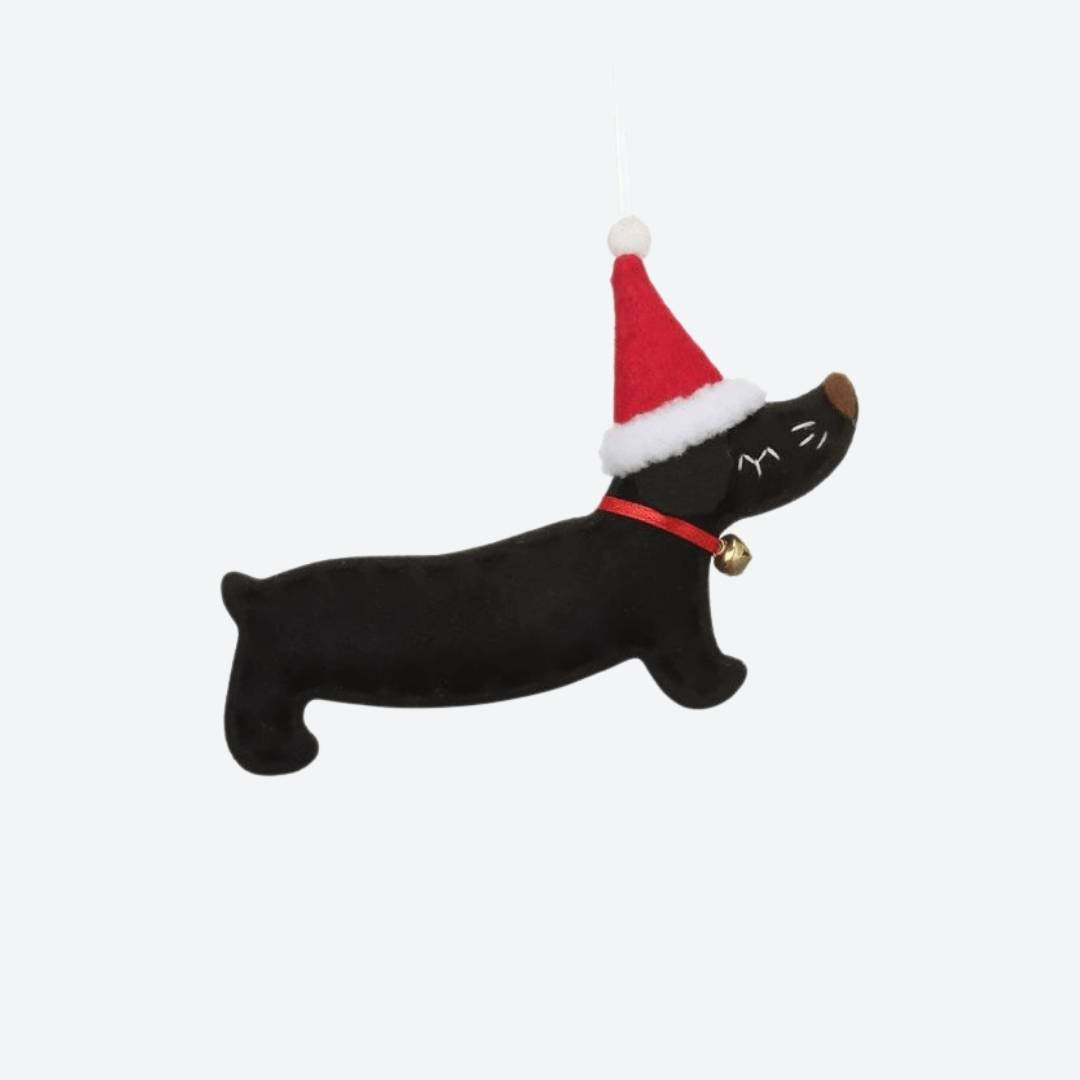 dachshund dog christmas ornament