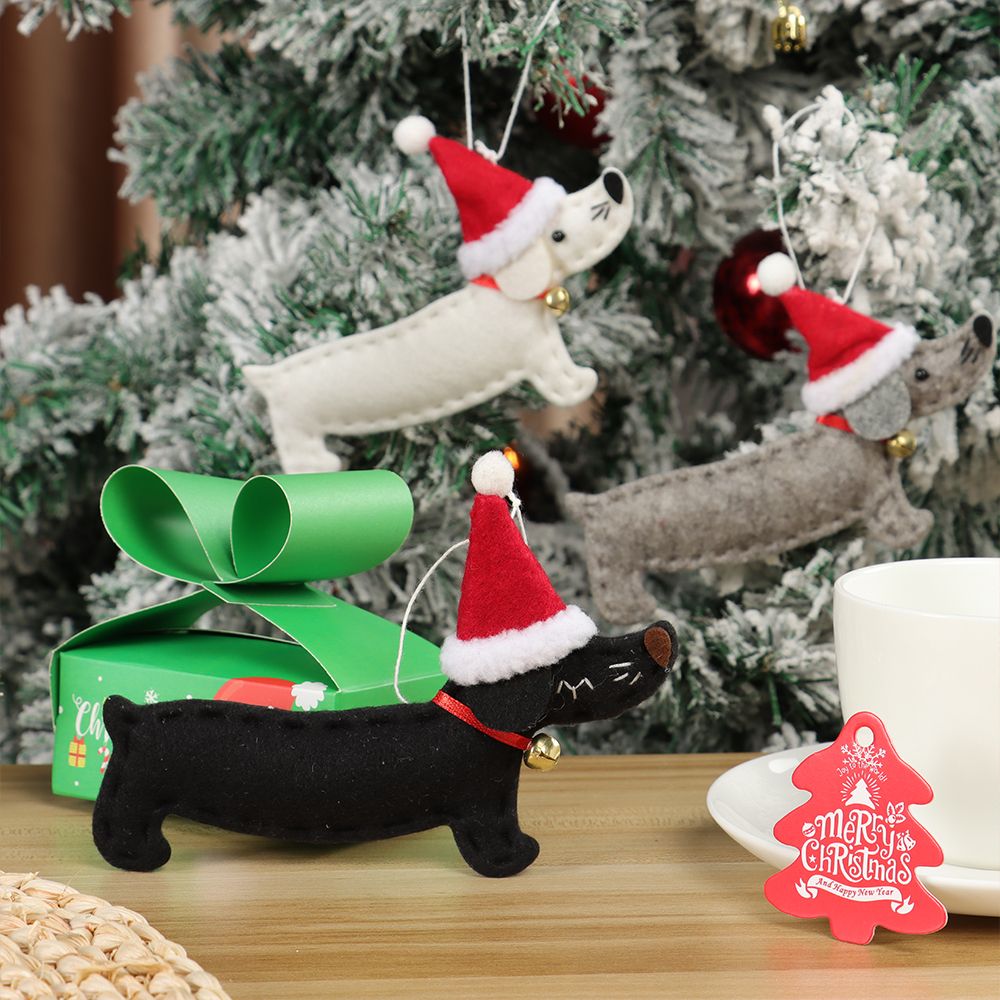 dachshund dog christmas ornament