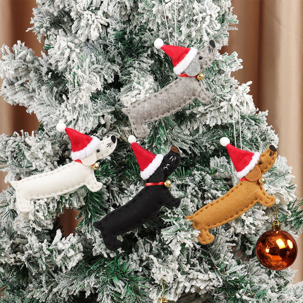 dachshund dog christmas ornament