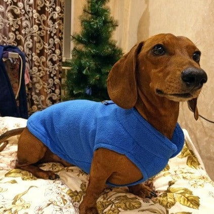 fleece dachshund dog winter vest