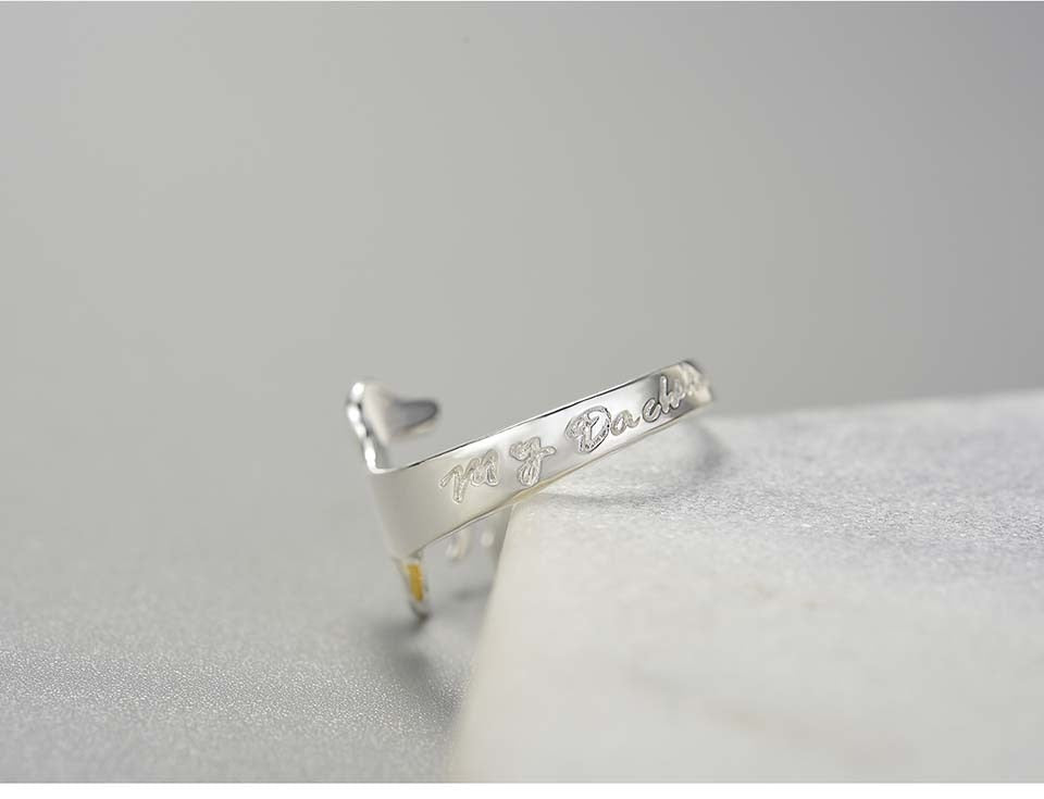 silver dachshund dog ring 
